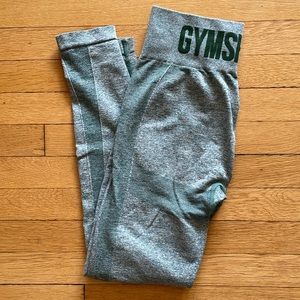 Gymshark Flex High Waisted Leggings, green/teal, medium